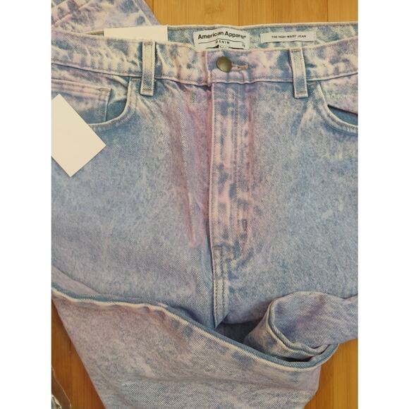 American Apparel Women's Jeans High Waist Mom Rainbow Sz. 33 NWT - Picture 3 of 3